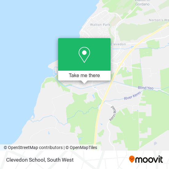 Clevedon School map