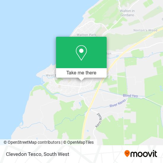 Clevedon Tesco map