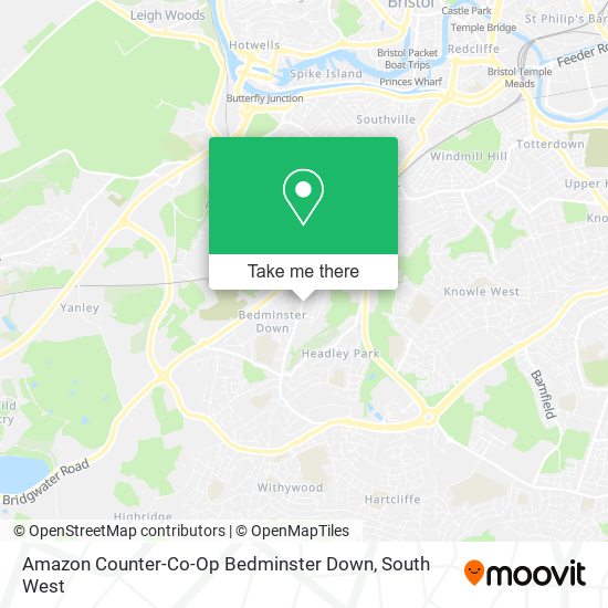 Amazon Counter-Co-Op Bedminster Down map