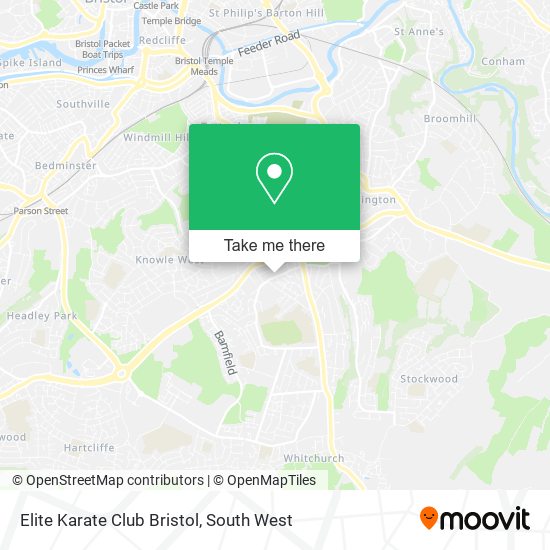 Elite Karate Club Bristol map