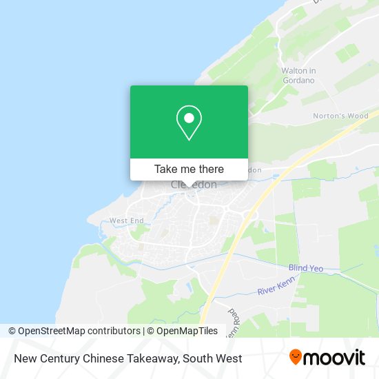 New Century Chinese Takeaway map