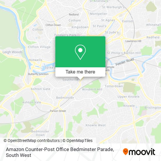 Amazon Counter-Post Office Bedminster Parade map