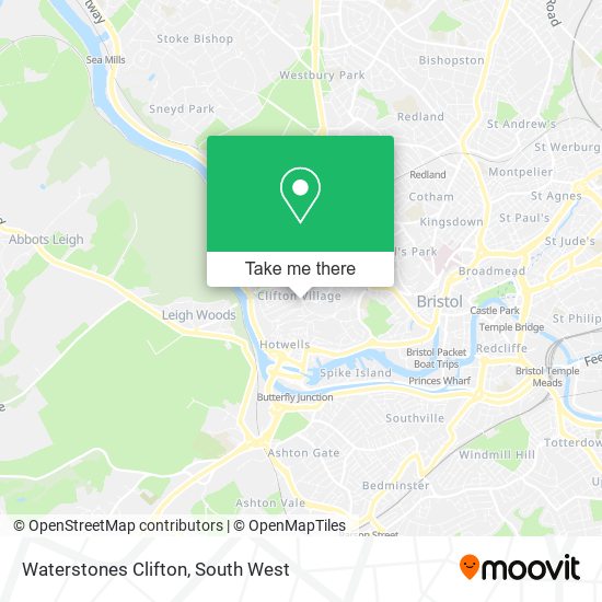 Waterstones Clifton map