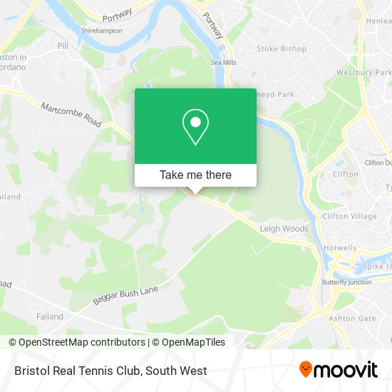 Bristol Real Tennis Club map