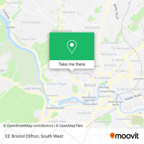 EE Bristol Clifton map