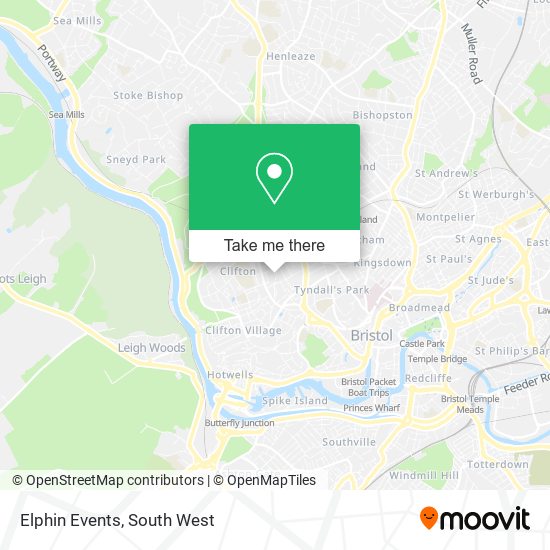 Elphin Events map