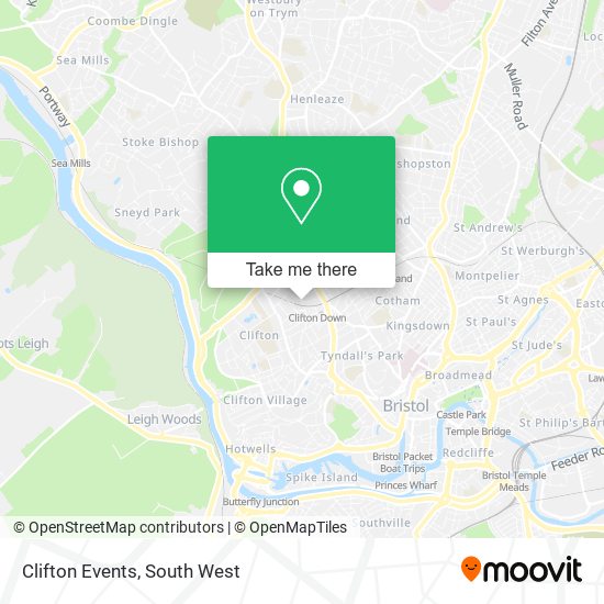 Clifton Events map