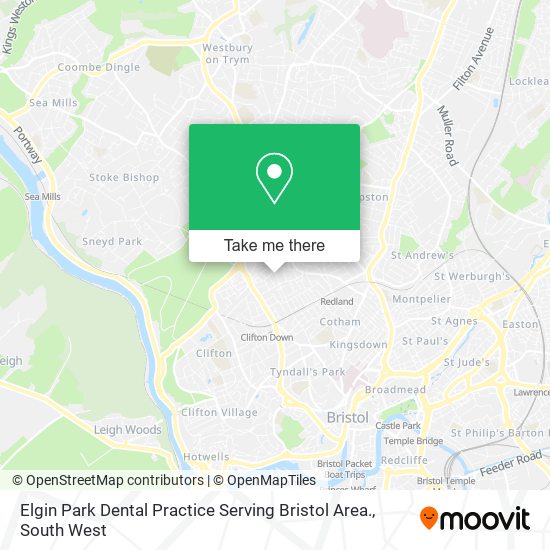 Elgin Park Dental Practice Serving Bristol Area. map
