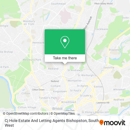 Cj Hole Estate And Letting Agents Bishopston map