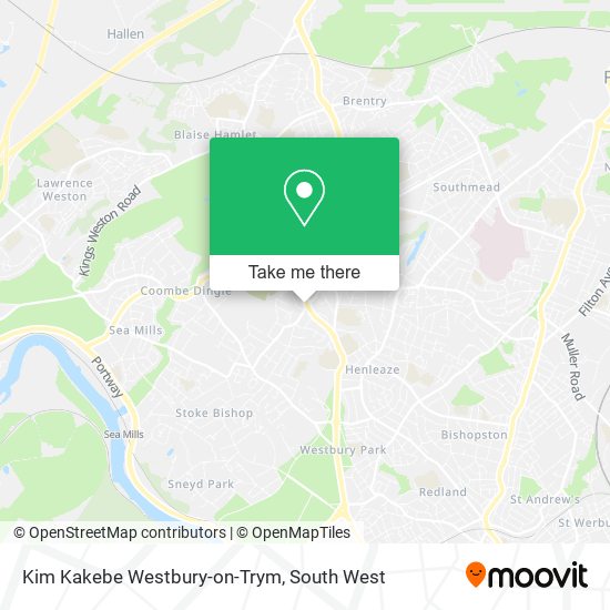 Kim Kakebe Westbury-on-Trym map