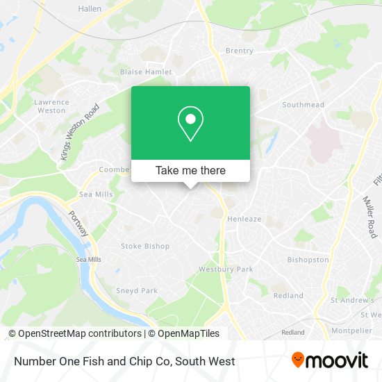 Number One Fish and Chip Co map