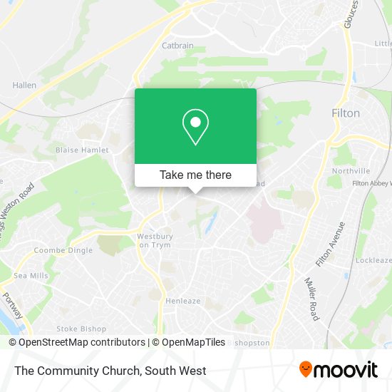 The Community Church map