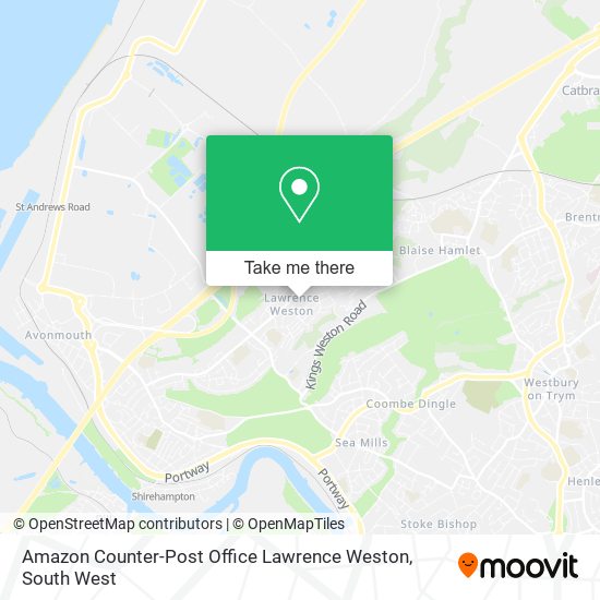 Amazon Counter-Post Office Lawrence Weston map