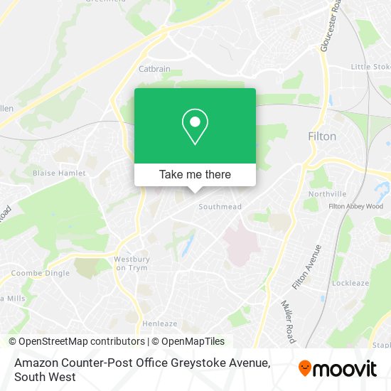 Amazon Counter-Post Office Greystoke Avenue map