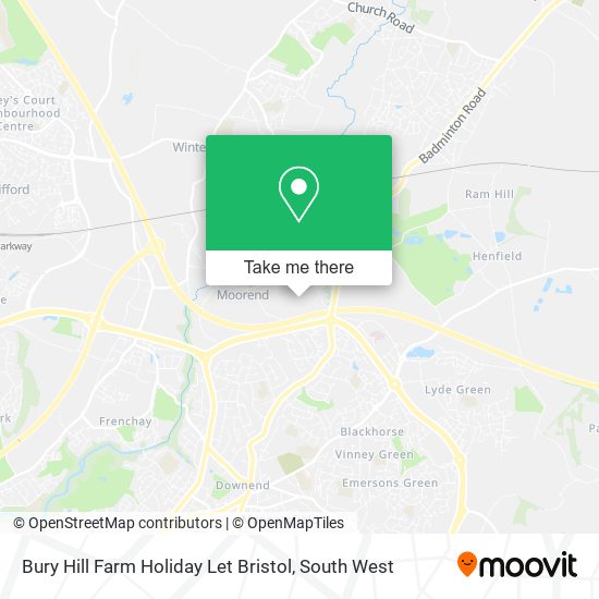 Bury Hill Farm Holiday Let Bristol map