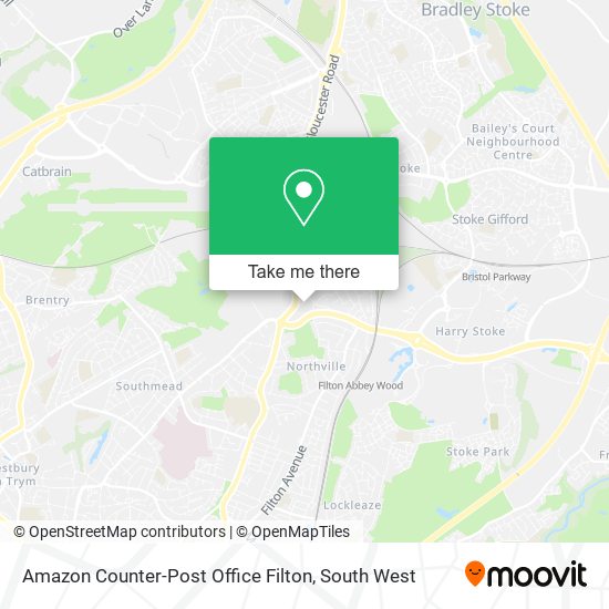 Amazon Counter-Post Office Filton map