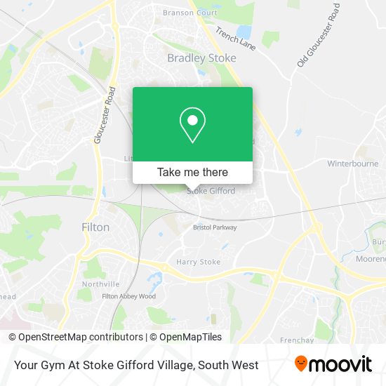 Your Gym At Stoke Gifford Village map