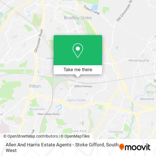 Allen And Harris Estate Agents - Stoke Gifford map