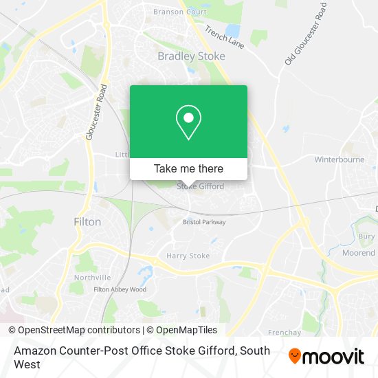 Amazon Counter-Post Office Stoke Gifford map