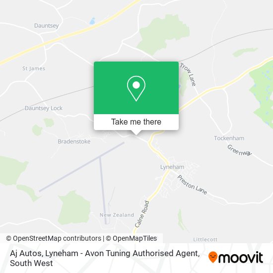 Aj Autos, Lyneham - Avon Tuning Authorised Agent map