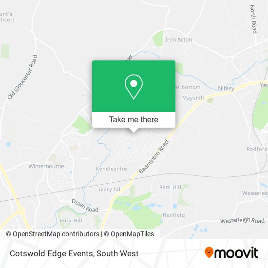 Cotswold Edge Events map