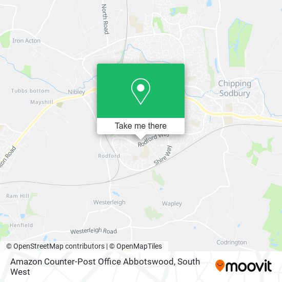 Amazon Counter-Post Office Abbotswood map