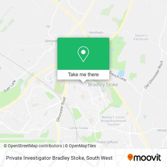 Private Investigator Bradley Stoke map