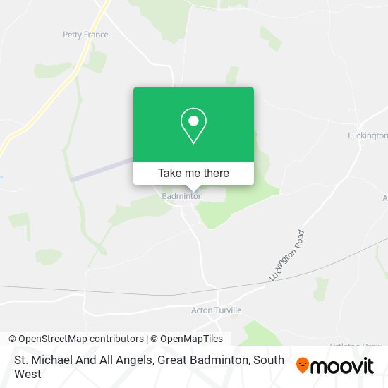 St. Michael And All Angels, Great Badminton map