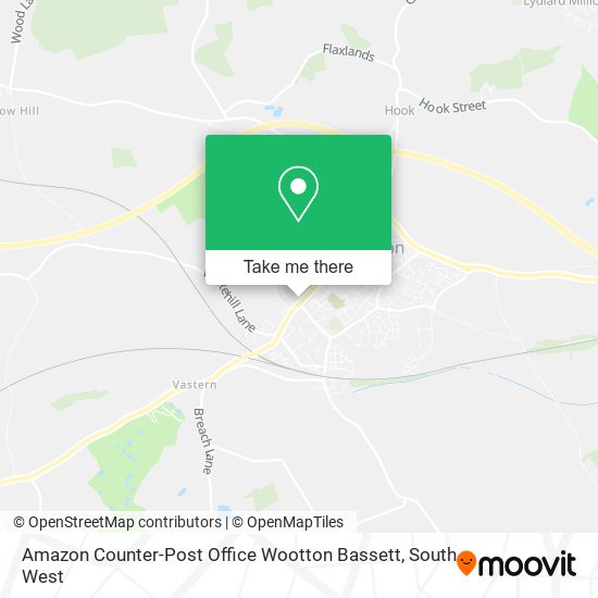 Amazon Counter-Post Office Wootton Bassett map