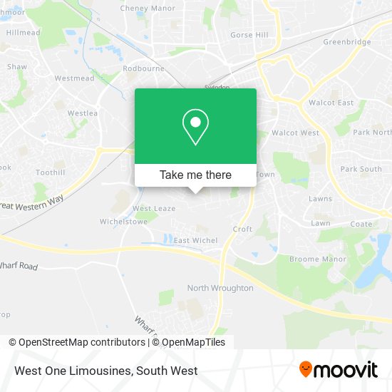 West One Limousines map