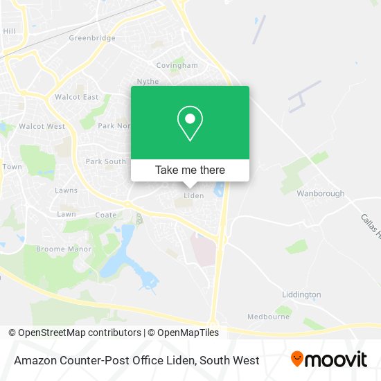 Amazon Counter-Post Office Liden map