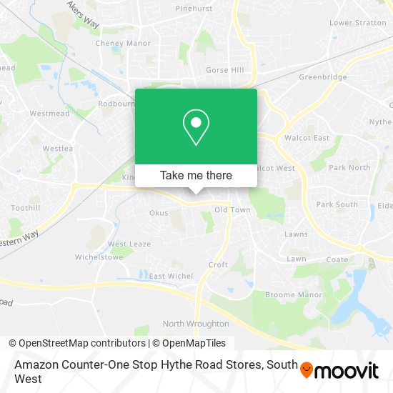 Amazon Counter-One Stop Hythe Road Stores map