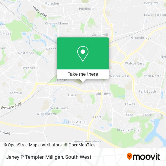 Janey P Templer-Milligan map