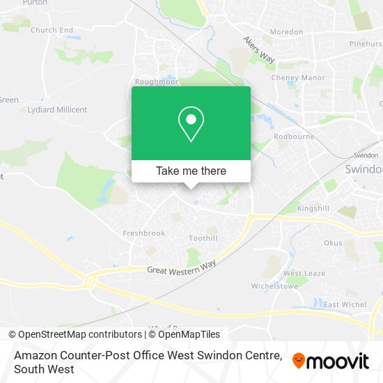 Amazon Counter-Post Office West Swindon Centre map