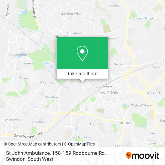St John Ambulance, 158-159 Rodbourne Rd, Swindon map