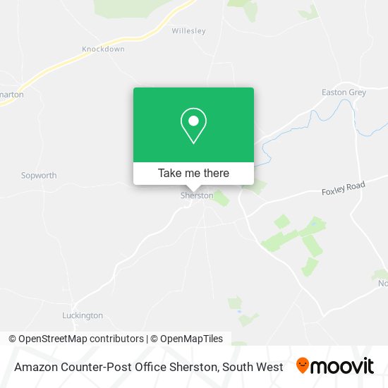 Amazon Counter-Post Office Sherston map