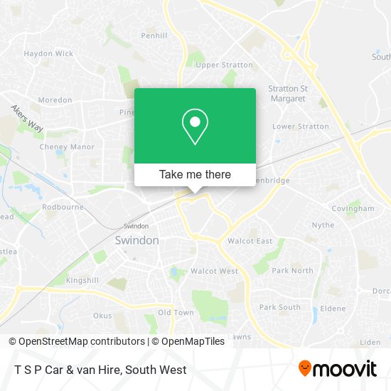 T S P Car & van Hire map