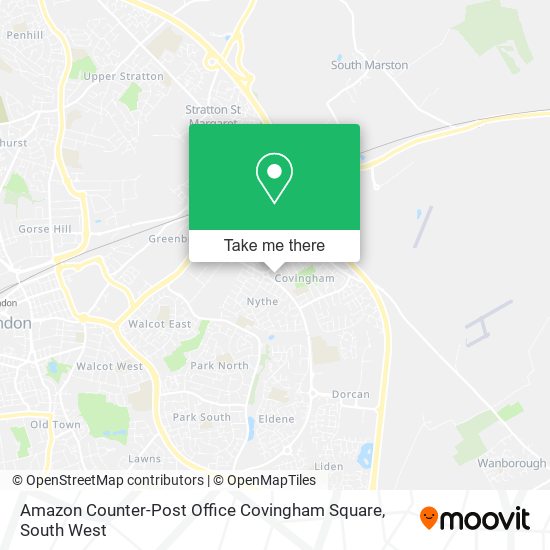 Amazon Counter-Post Office Covingham Square map