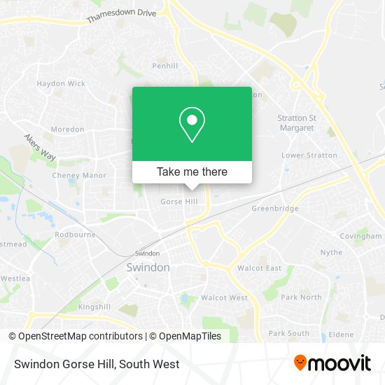 Swindon Gorse Hill map