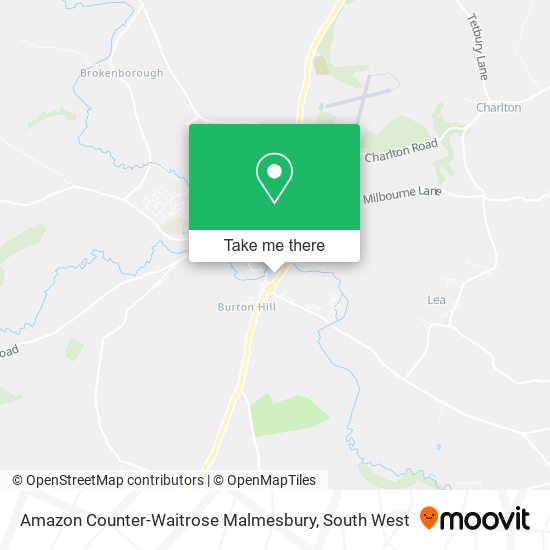 Amazon Counter-Waitrose Malmesbury map