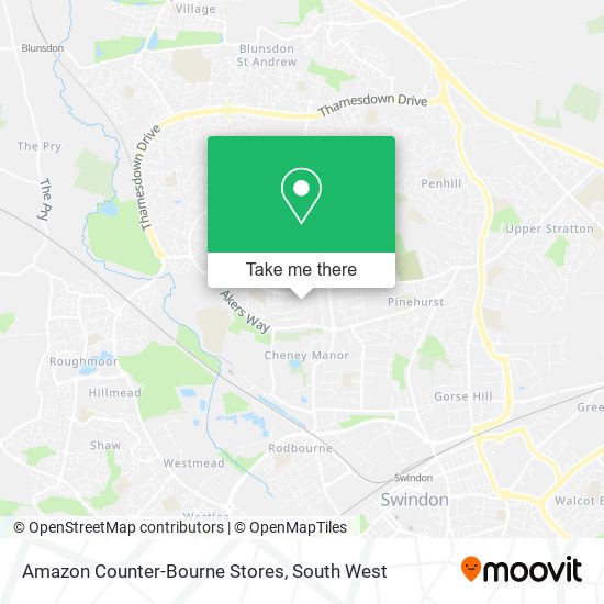 Amazon Counter-Bourne Stores map
