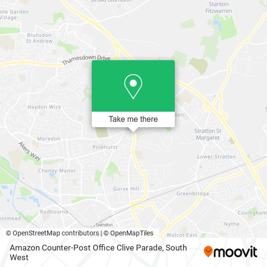 Amazon Counter-Post Office Clive Parade map