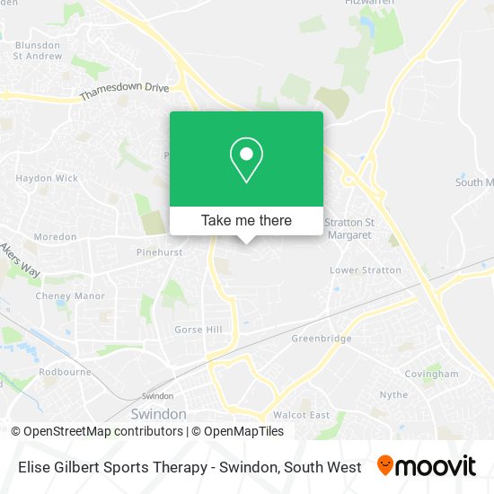 Elise Gilbert Sports Therapy - Swindon map