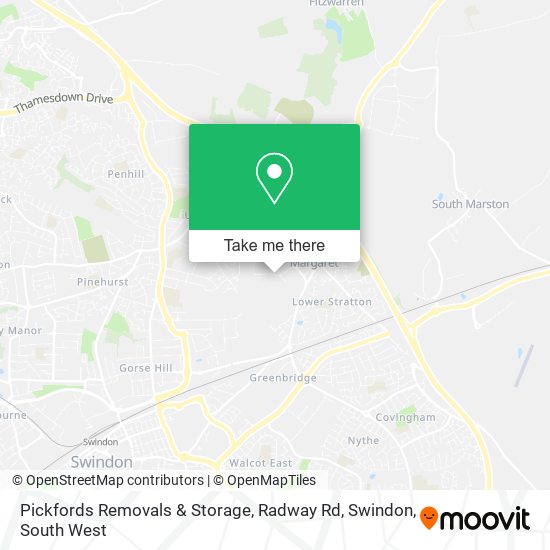 Pickfords Removals & Storage, Radway Rd, Swindon map