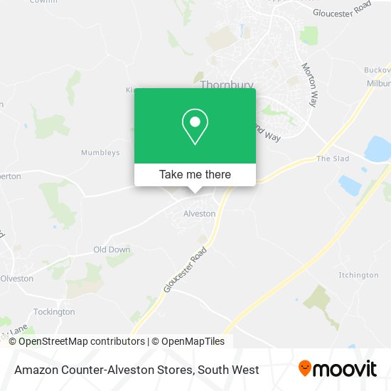 Amazon Counter-Alveston Stores map