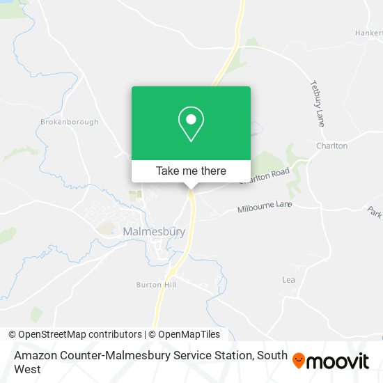 Amazon Counter-Malmesbury Service Station map