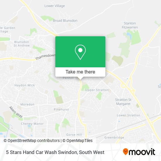 5 Stars Hand Car Wash Swindon map