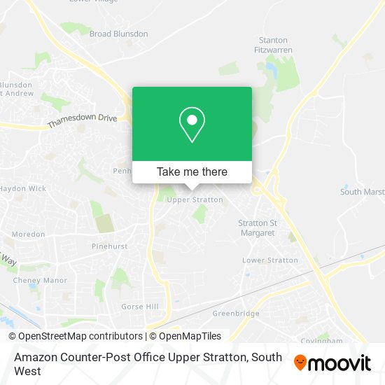 Amazon Counter-Post Office Upper Stratton map