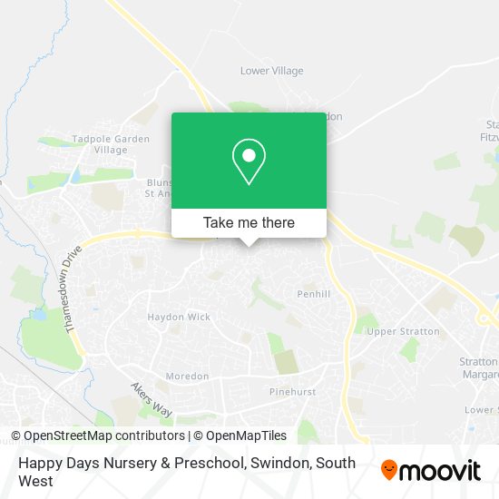 Happy Days Nursery & Preschool, Swindon map