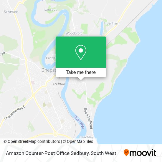 Amazon Counter-Post Office Sedbury map